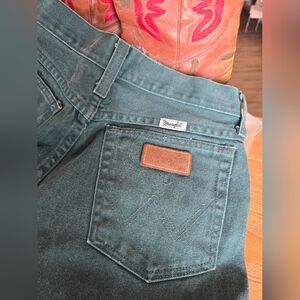 Wrangler Vintage Green Western Denim Pants